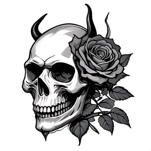 Devil Skull Rose