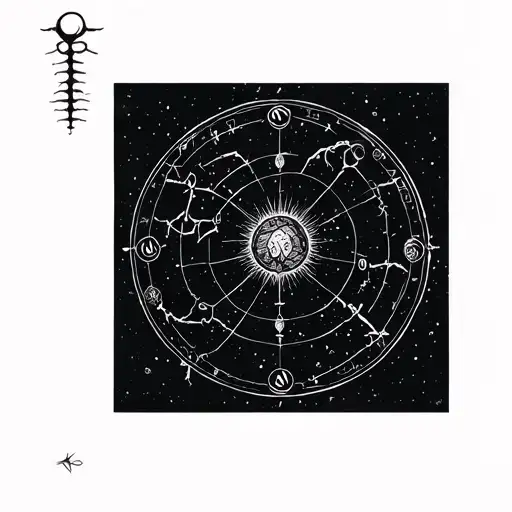 Libra Aries Gemini Sagittarius Constellation Intertwined