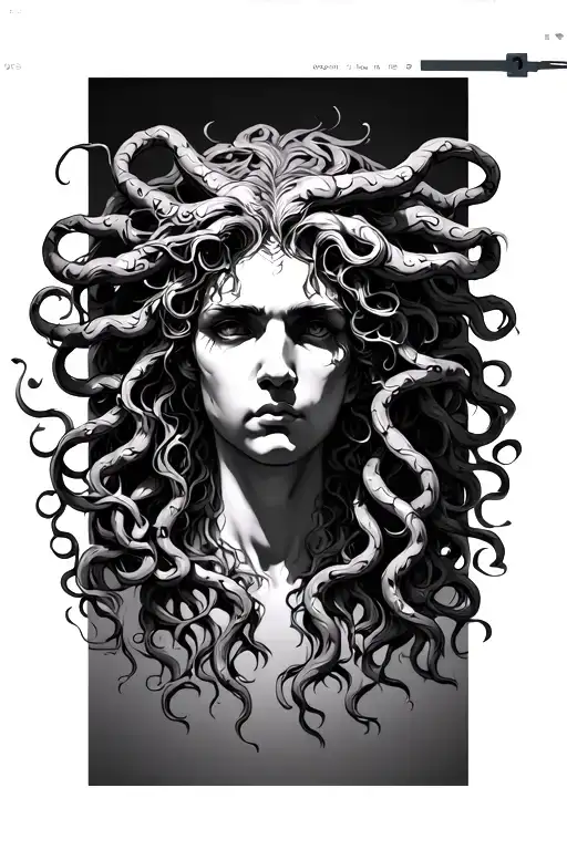 Sketched Medusa Head