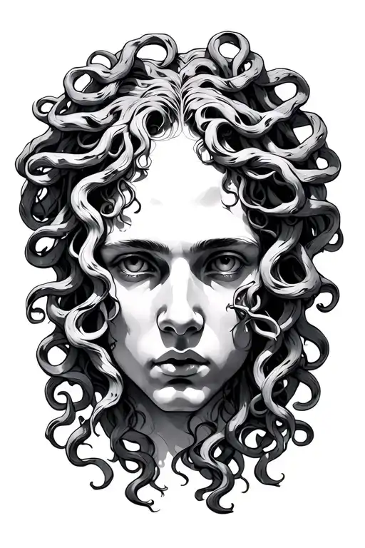 Sketched Medusa Head Simple