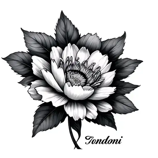 Loto Flower With Their Name