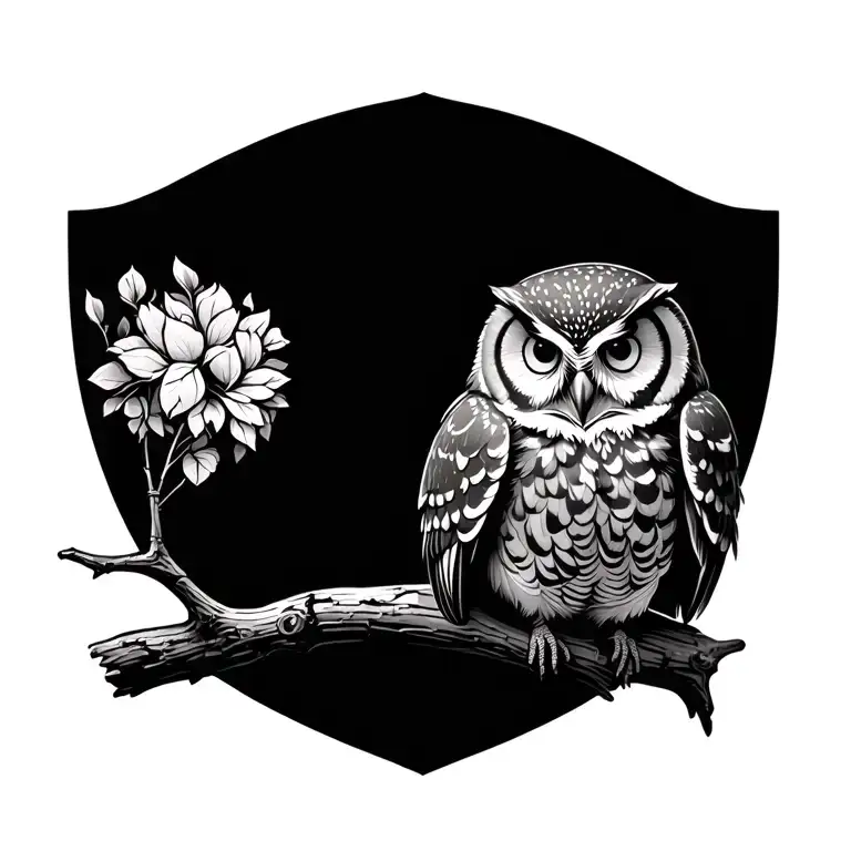 Owl Perched On A Branch