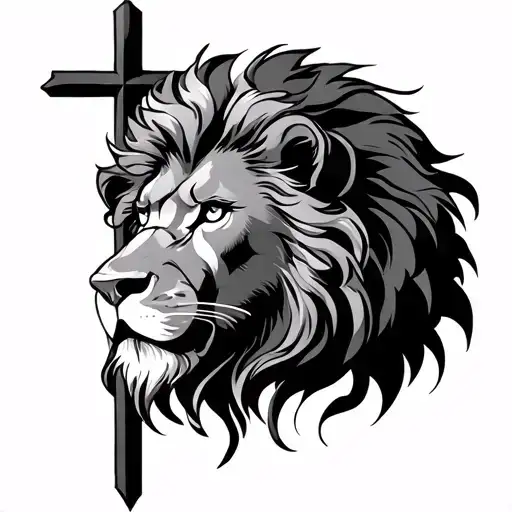 Lion And Cross