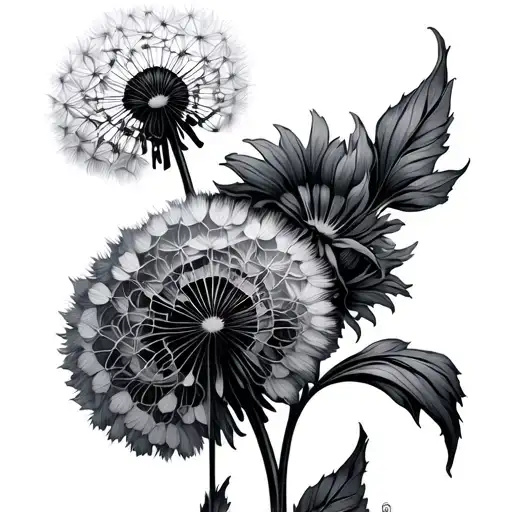 Psychedelic Dandelion Flower