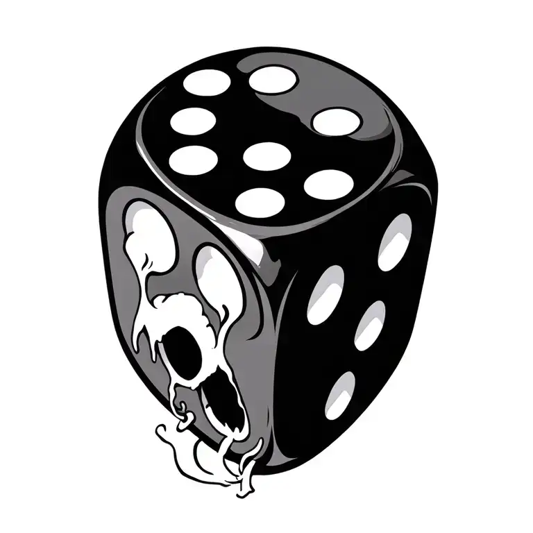 A Dice Crying Smoking A Joint