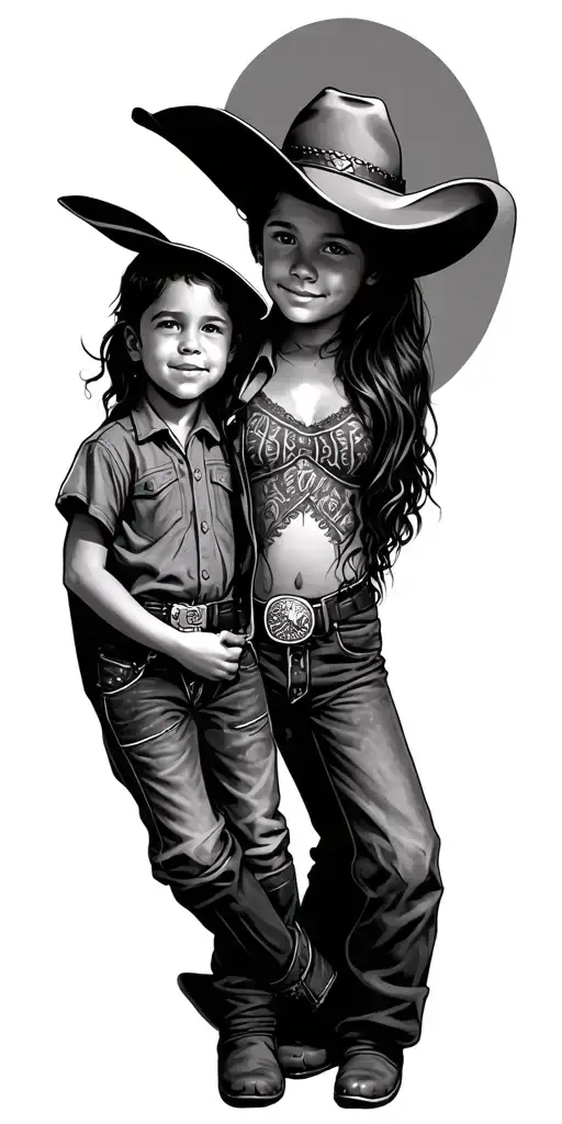 Western Cowboy Trucker Kayla Two Sons