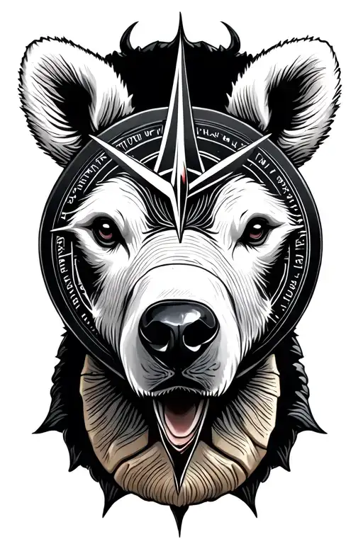 White Bear Head Compass Turtle