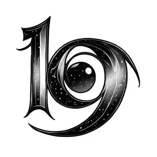 10 With A Dot Inside The 0