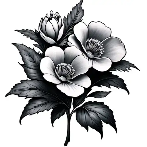 No Rain No Flowers With Stems And Flowers