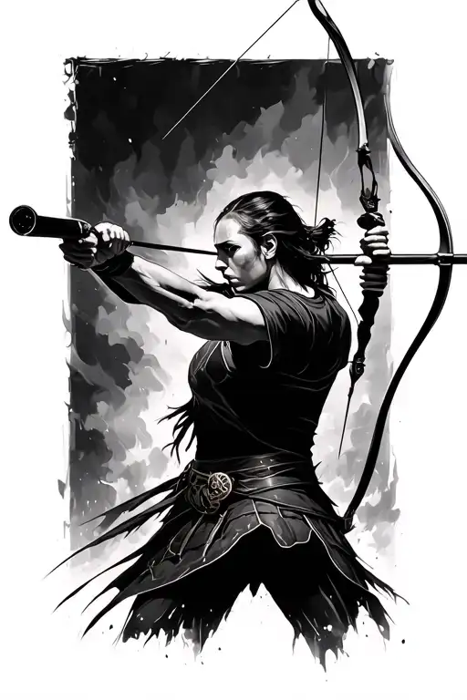 Person With Archer Shooting