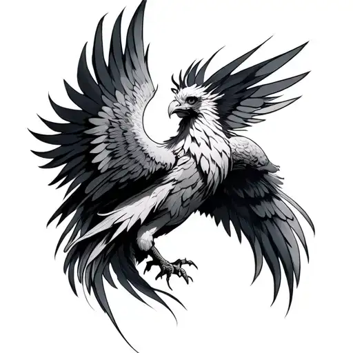 Phoenix With Widespread Wings