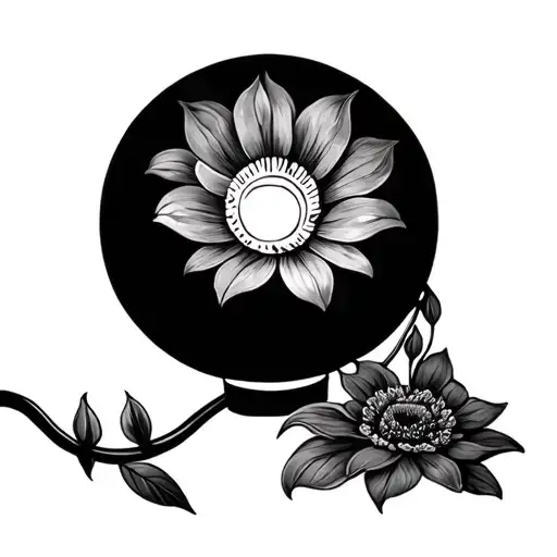 Ancient Desk Desk Lamp With Flowers