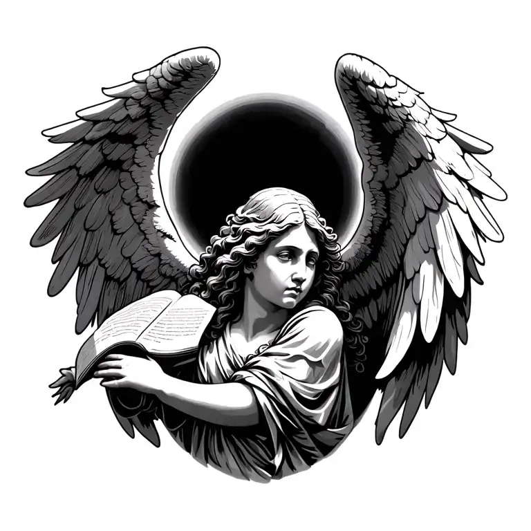 Old Testament Angel With Dark Background