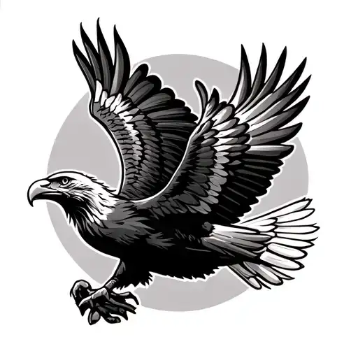 West Coast Eagle Swooping To Pick Up Afl Premiership Cup With Its Wings