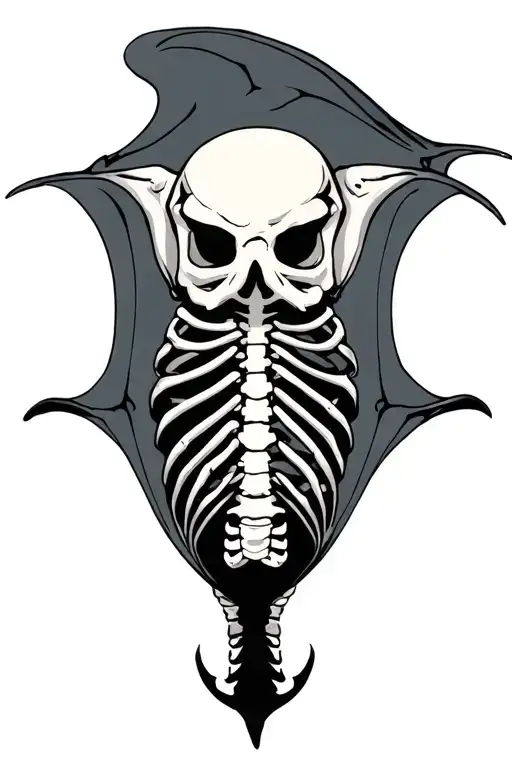 Manta Ray With Skeleton