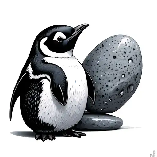 Penguin With A Pebble With 16 4 16 On It