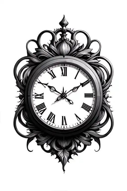 Infinity Symbol Clock Surrounded