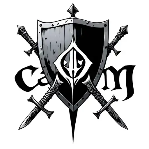 The Word Calm And A Sword And A Shield