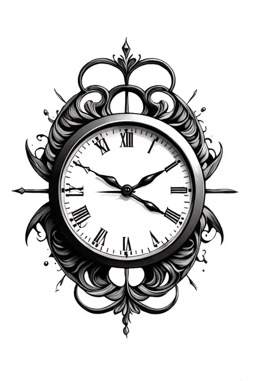 Double Clock Infinity Symbol Shaped