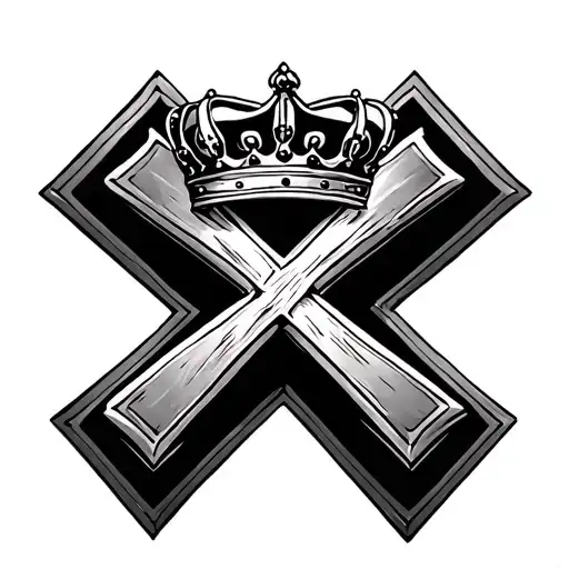 A Cross With A Crown On