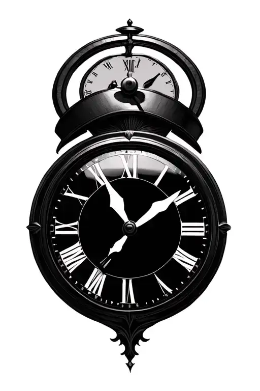 Double Clock Face Continuous Numbers