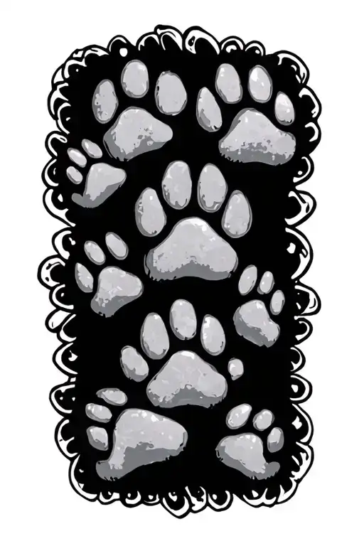 Text With Paw Prints