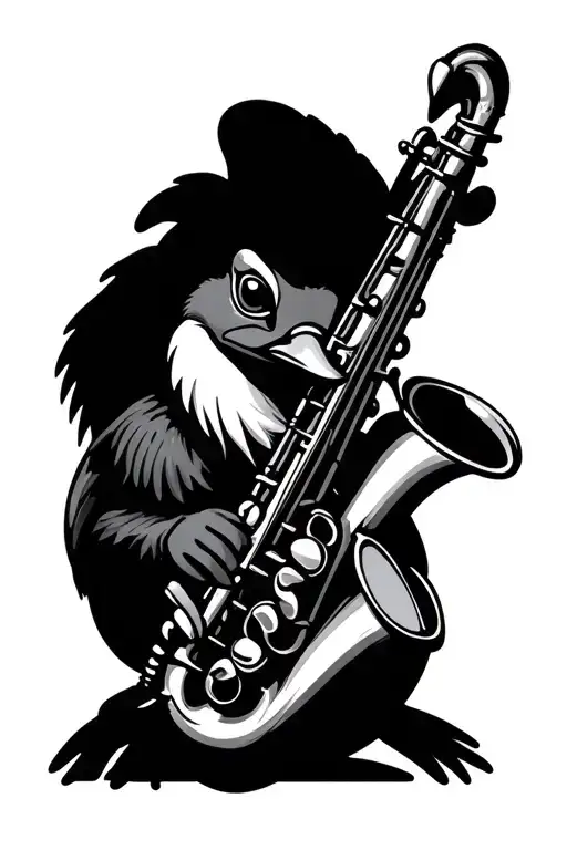 Duck Playing Saxophone