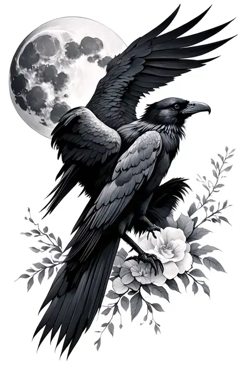 Balinese Raven And Moon