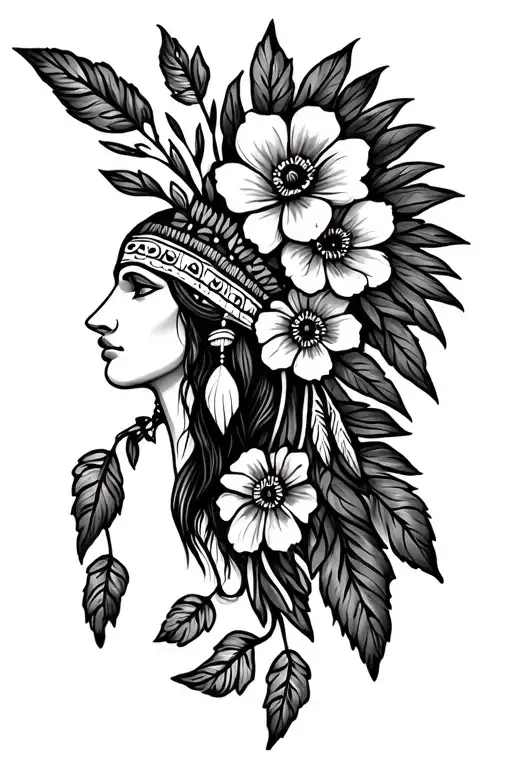 Native American Traditional Floral