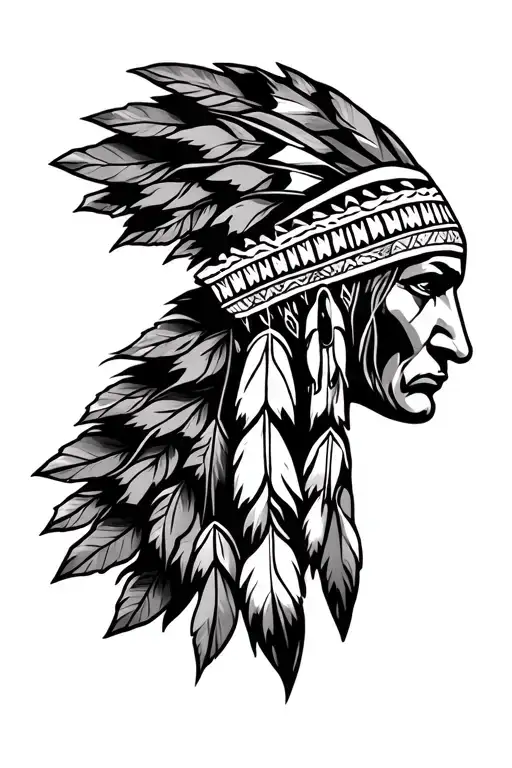 Native American Traditional Tattoo Design