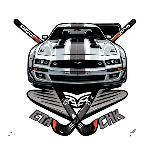 Hockey Sticks Race Car And The Name Ethan