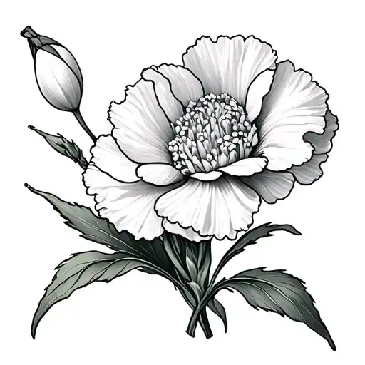 Carnation And Snowdrop