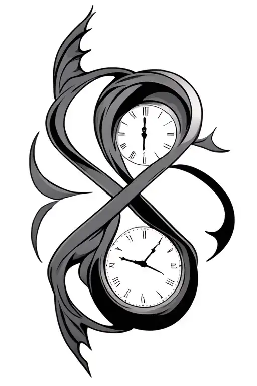 Two Clock Faces Create Infinity Symbol