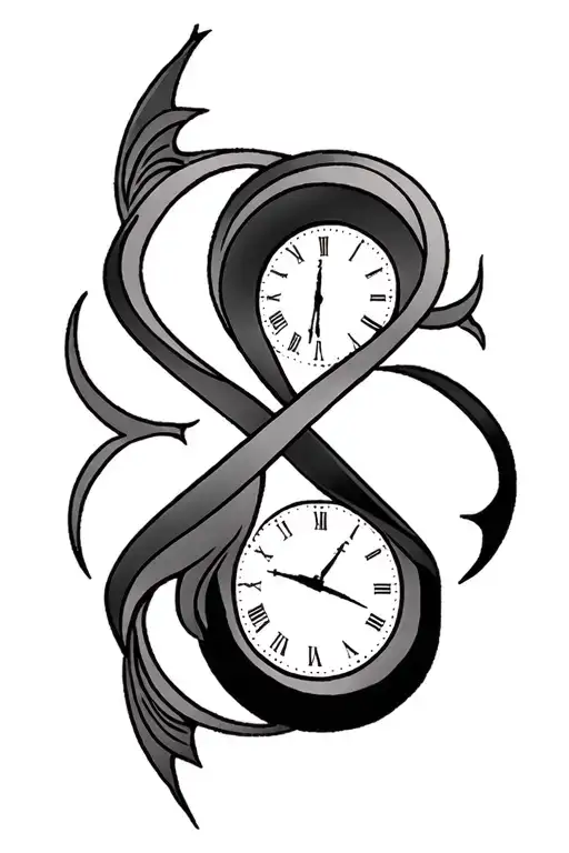 Two Clock Faces Create Infinity Symbol