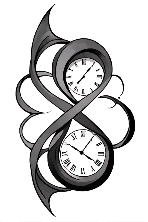 Two Clock Faces Create Infinity Symbol