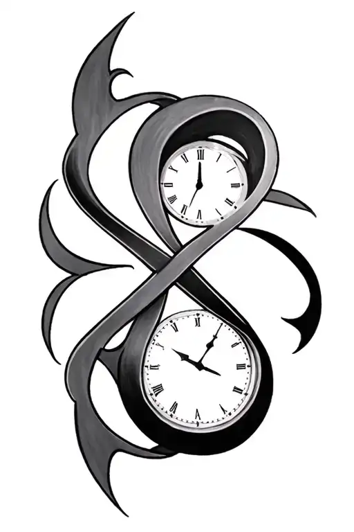 Two Clock Faces Create Infinity Symbol
