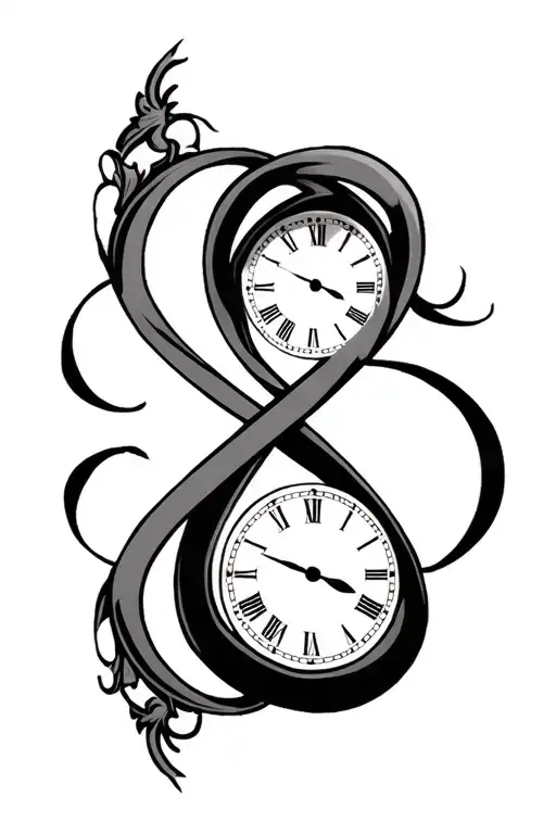 Two Clock Faces Create Infinity Symbol