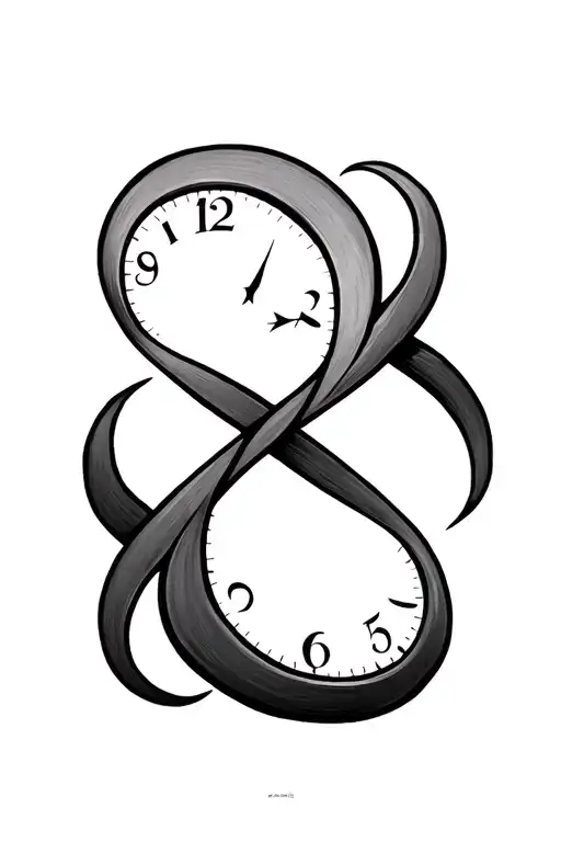 Two Clock Faces Create Infinity Symbol