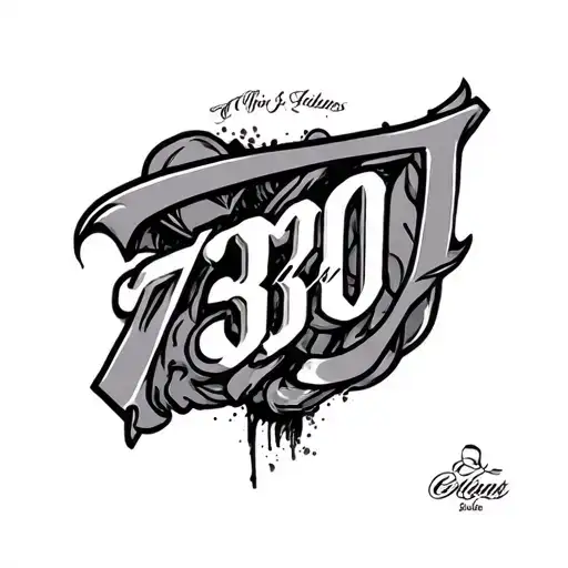 730 Lettering Along The Right Jaw