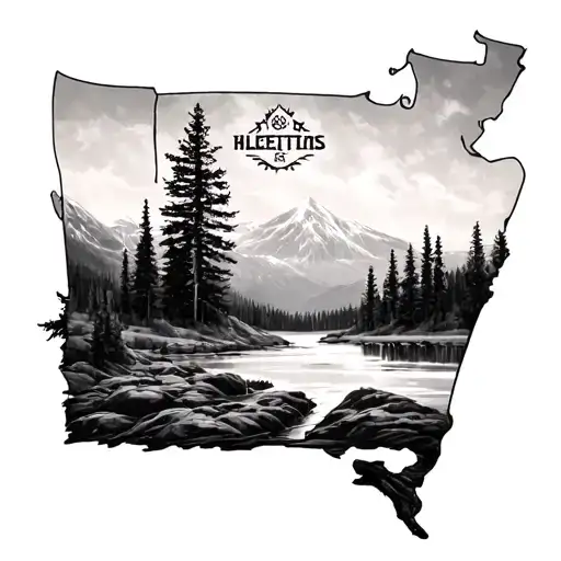 Black And Grey Realism Arm Sleeve Alberta Themed