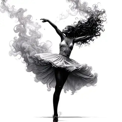 Smoke That Turns Into A Girl Dancing