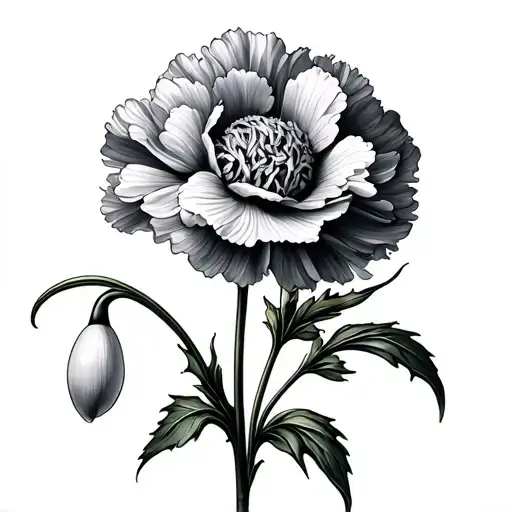 Carnation And Snowdrop