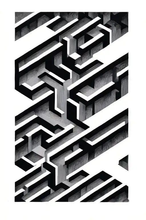 Geometric Maze Repetitive Pattern