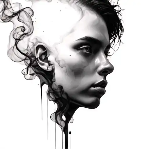 Smoke That Turns Into A Person Made Of Smoke