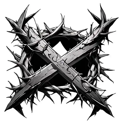 Cross And Crown Of Thorns