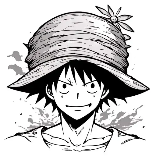 Luffy Simple Thick Lines