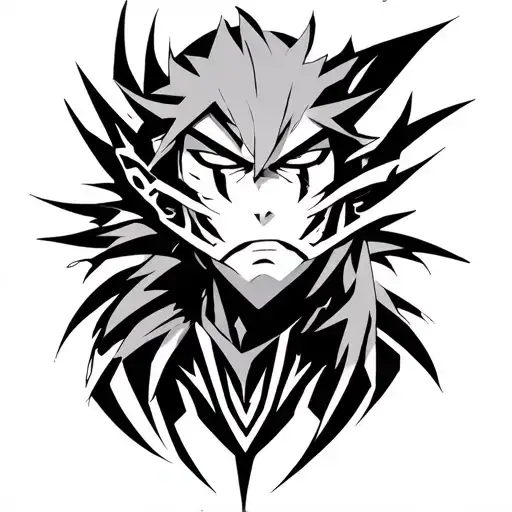 Cyber Tribal Inspired By Kawaki From Boruto But Dont Want It To Be Too Tribal On Neck