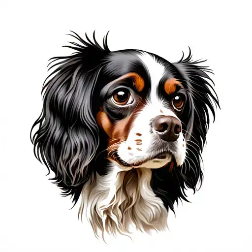 Traditional American Cavalier Spaniel Black And Brown