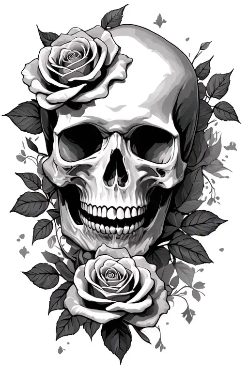 Skull And Roses