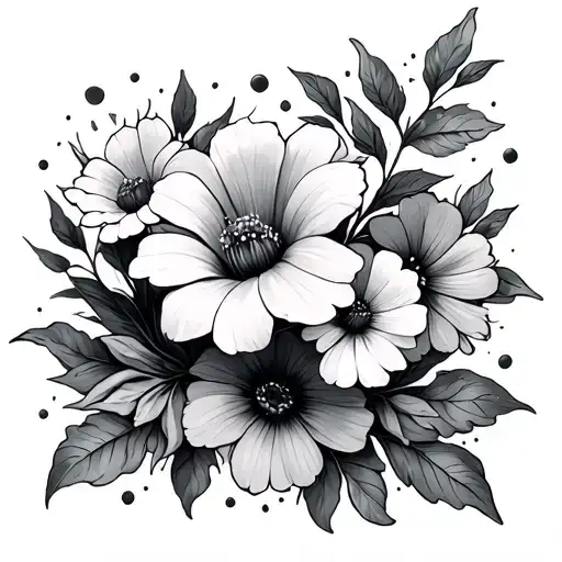 6 Flowers Ad Nature Inspired Tattoo From Upper Left Chest Down The Arm